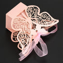50pcs Butterfly Wedding Favour Box Birthday Party Gifts Candy Boxes (Pink) V3V9
