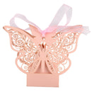 50pcs Butterfly Wedding Favour Box Birthday Party Gifts Candy Boxes (Pink) V3V9