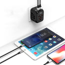 Bakeey 2200W 4 USB International Universal Worldwide Wall Fast Charging Power Charger with Travel Adapter For iPhone 8Plus XS 11 Pro Xiaomi Mi9 9Pro 5G