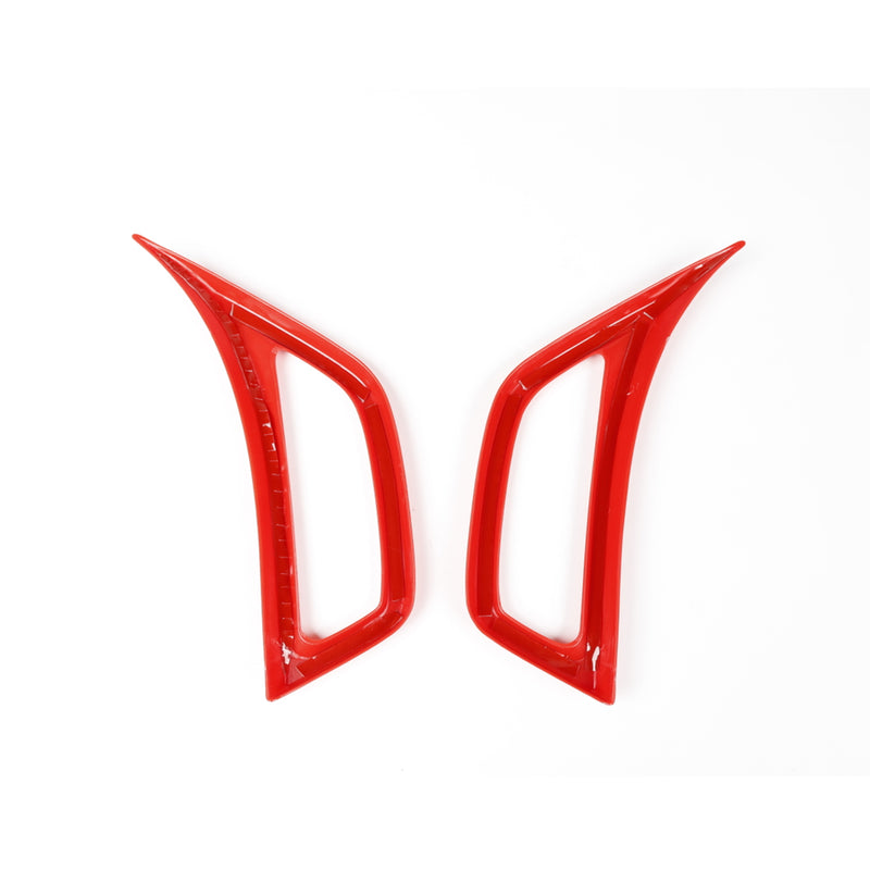 2Pcs Car Leaf Plate Air Inlet Trim Cover Moulding Trim Strip for Jeep for Wrangler JL 2018