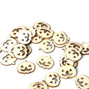 Loskii JM01543 150PCS Blank Wood Halloween Party Owl Skull Bat Pumpkin Cat Spider Halloween Decorations