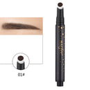 XLOONG Coffee Brown Press Cushion Eyebrow Pen Tattoo Eye Brows Tint Gel Eyebrows Enhancer Makeup