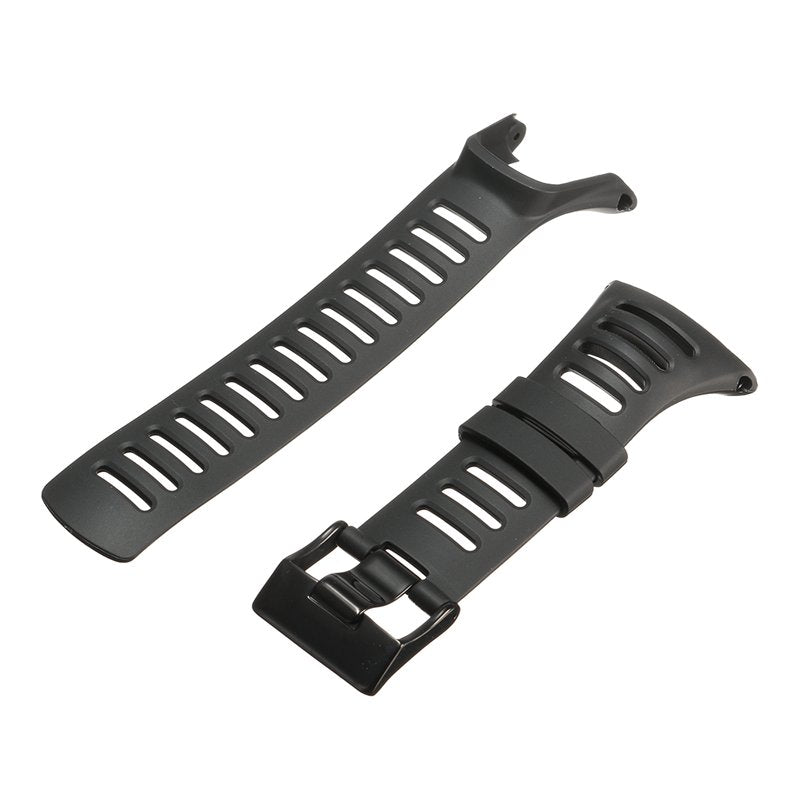 Black Rubber Watch Band Strap For SUUNTO Ambit2 S RED AMBIT3 SPORT SS019474000