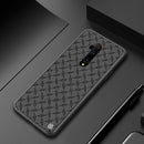 For OnePlus 7T Pro Case NILLKIN Lattice Pattern Double-Layer Carbon Fiber Ultra-thin Anti-Scratch Non-Slip Protective Case