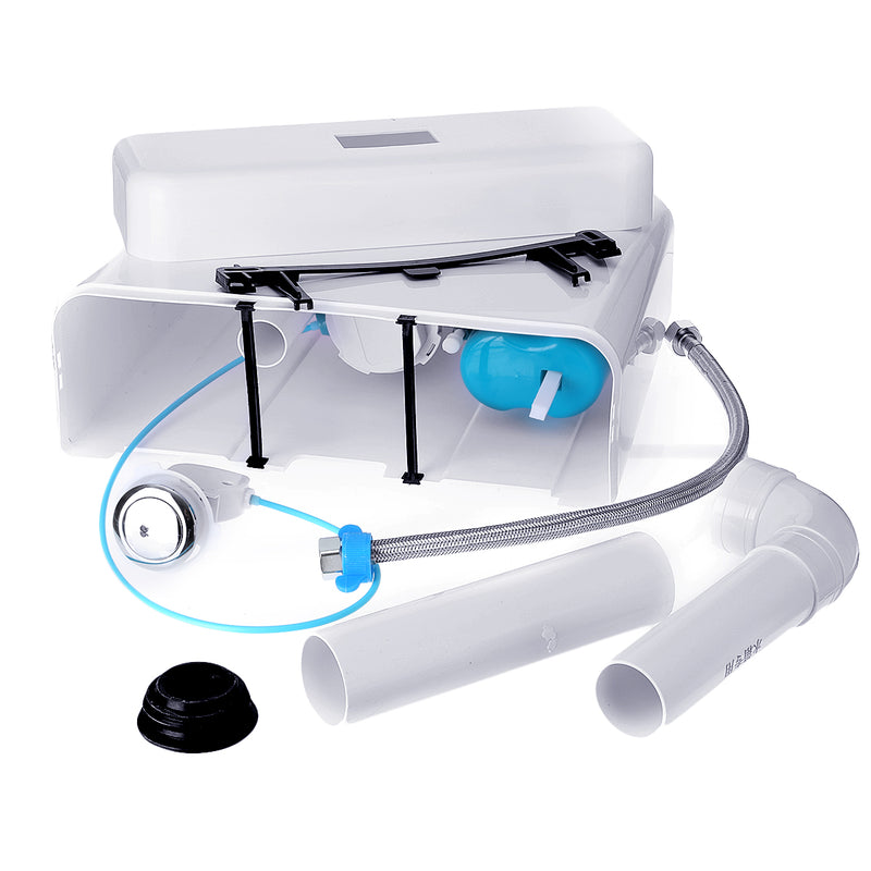 Back To Wall Concealed Toilet Cistern Hotel Home Bathroom Water Tank Dual Flush