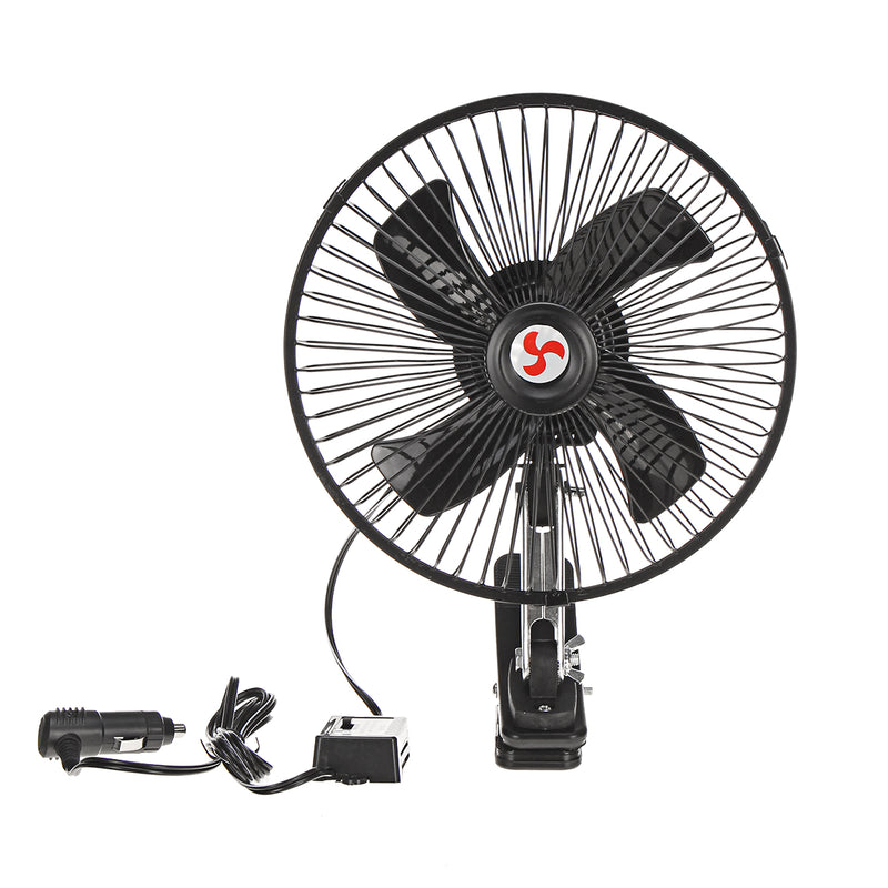 2 In 1 12V Car Clip-on Fan Camping Travel Portable Air Conditioning Fan