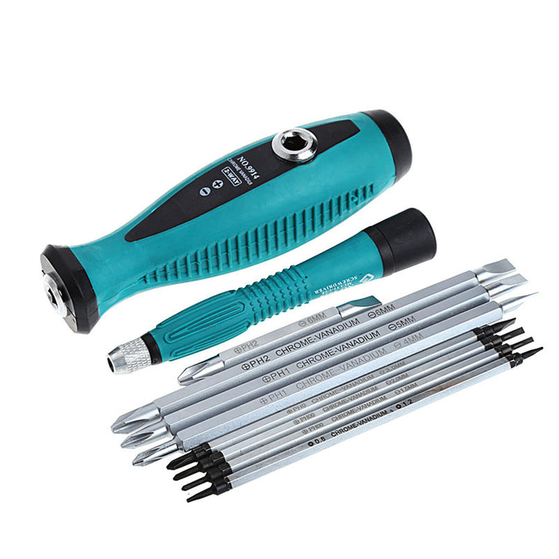 10Pcs Precision Magnetic Screwdriver Set Phillips Slotted Star Bits Repair Tools