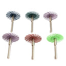 24pcs 80-1000 Grit Radial Bristle Disc Brush Polishing Burr with 3mm Mandrels