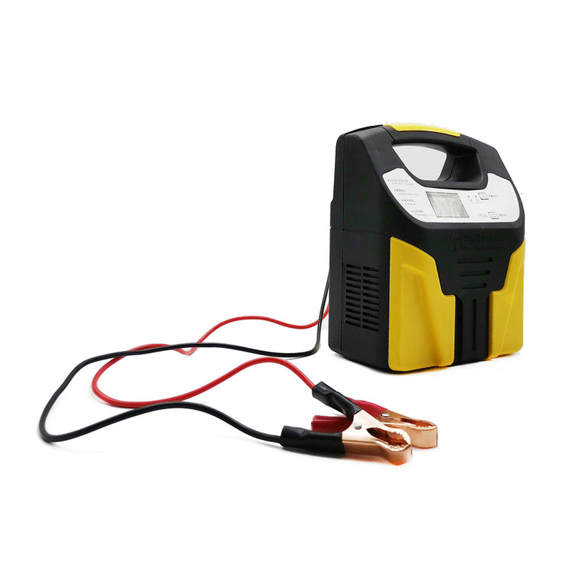 12V/24V 15A Smart Car Motorcycle Battery Intelligent Charger LCD Pulse Repair Van Boat Bike