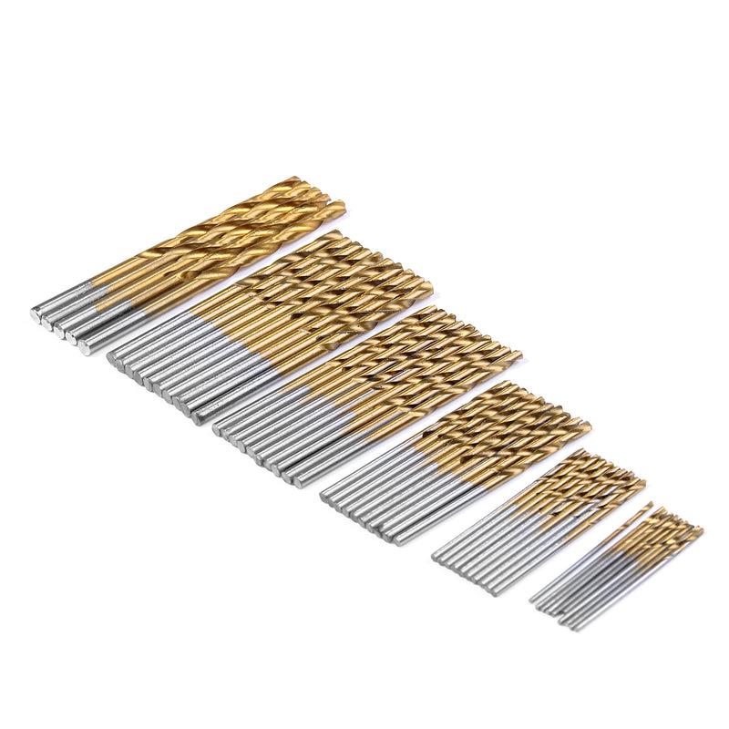 55Pcs 1.0-3.5mm HSS Twist Drill Bit Set High Speed Steel Titanium Coated Wood Drill Bits