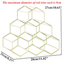 6 Bottles Storage Stand Holder Geometric Hexagon Shelf Design Rack