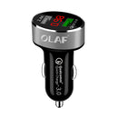 OLAF Car USB Charger Quick Charge 3.0 2.0 Mobile Phone Charger 2 Port USB Fast Car Charger for Samsung Xiaomi Tablet Charger
