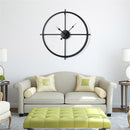 50CM/60CM Double Layer Wall Clock Creative Living Room Round Vintage Wrought Iron Wall Clock