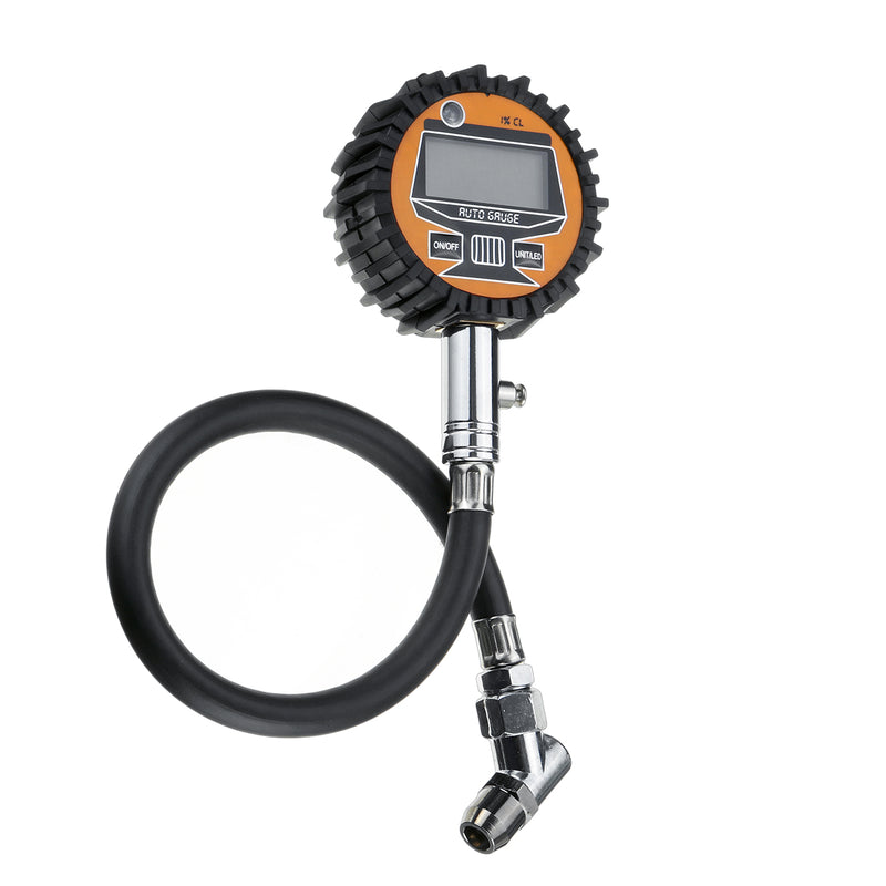 200PSI LCD Display Digital Tire Pressure Gauge Tester Monitor Air Pressure Manometer Quick Connect Coupler With LED Lights For Car Truck SUV Motorcycle Bicycle