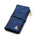IPRee Vintage PU Leather Long Wallet Two Fold Billfold Pocket ID Credit Card Holder Coin Purse Men Women