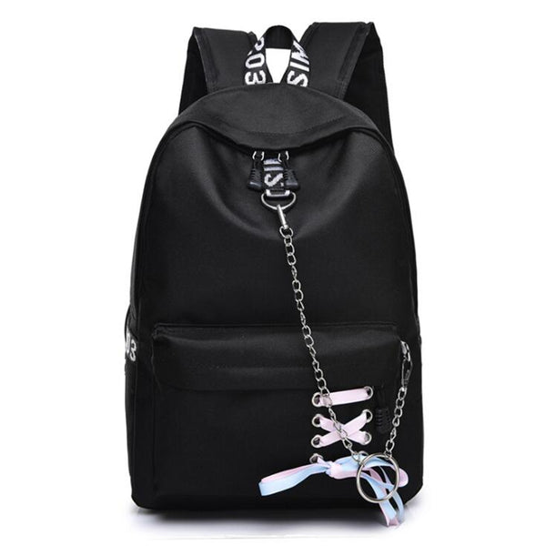 17L Outdoor Travel Backpack Waterproof Nylon School Rucksack Girls Women Bag With Headphone Jack