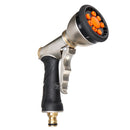 9in1 metal Garden Hose Pipe Head Soft Grip Handle Multi Pattern Water Sprayer