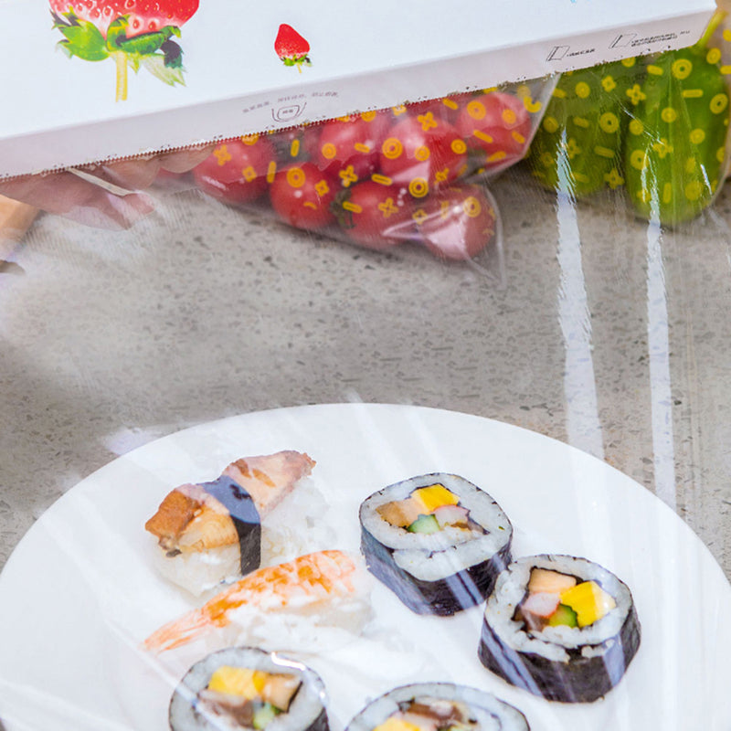 JIEZHI Kitchen PE Cling Film 2 Roll / Set Automatic Cutting Fresh Bag Plastic Wrap