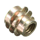5Pcs M6x10mm Hex Drive Screw In Threaded Insert For Wood Type E