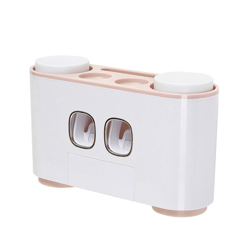 Ecoco Bathroom Automatic Toothpaste Dispenser Toothpaste Squeezer Wall Paste Mounted Toothbrush Holder Bathroom Accessories Set