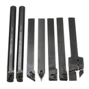 Machifit 7pcs 10mm Shank Lathe Turning Tool Holder Boring Bar With Carbide Inserts