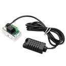 W2026C DC 12V 10A Digital Hygrometer Humidity Meter with Red/Blue LED Display Hygrometer Adjustable Humidity Controller Sensor Switch