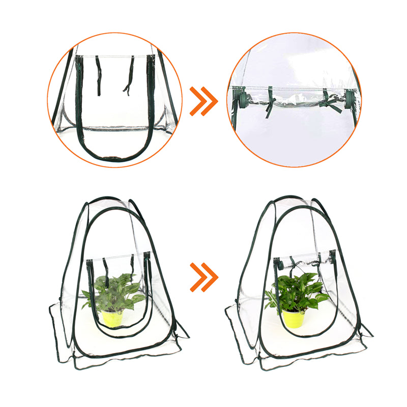 Foldable Greenhouse Kit Clear PVC Cover Flower Mini Gardening Plant Planting Grow Box