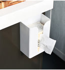 KCASA Japanese Style Portable Traceless Toilet Paper Holder Household Tissue Box Plastic Toilet Towel Holder-White
