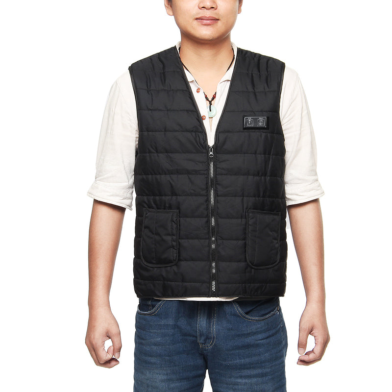 Dual Cotton Heated  Electric 3 Gear USB Vest Men Women 3S Fast Heating Jacket Clothing