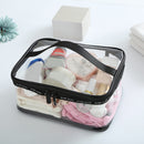 Large Clear Zipper Cosmetic Plastic Make-up Bag Storage Case Travel Portable