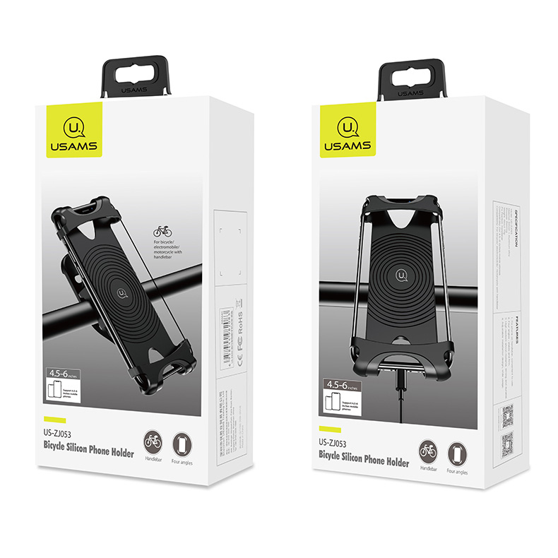 USAMS Bike Bicycle Motorbike Elastic Handblebar Phone Holder For 4.0-6.0 Smart Phone iPhone 11 Pro