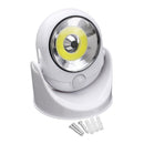 3W Wireless Round COB LED PIR Sensor Night Light Battery Powered Wall Lamp Stair Cabinet Home