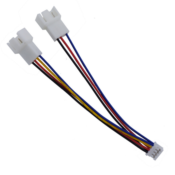 12cm PH2.0 Small 4Pin to Double 3Pin/4Pin Graphics Card to Fan Cable Power Adapter Cable Lead Wire