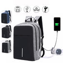 Men Boys Backpack Rucksack With USB Port Headphone Hole Travel Hiking School Bag