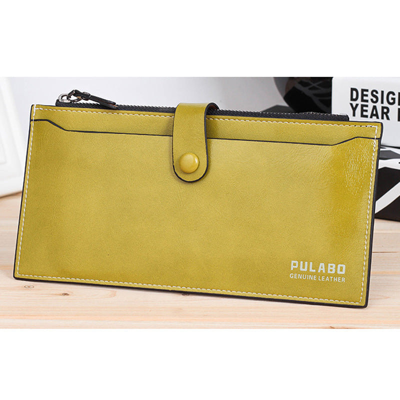 New Fashion Women High Quality PU Leather Long Wallet Zipper Handbag Card Holder Coin Purse
