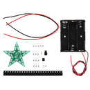 5pcs Red DIY SMD Pentagram LED Flash Light Electronic Practice Kit With Battery Case