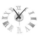 DIY Large Wall Clock Mirror Surface Sticker Modern Style Home Decoration Design