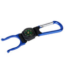 2 in 1 Water Bottle Buckle Holder Clip with Compass Compass for Outdoor Hiking Camping Sporting Goods Blue