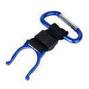 2 in 1 Water Bottle Buckle Holder Clip with Compass Compass for Outdoor Hiking Camping Sporting Goods Blue