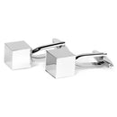 Pair Of Men Stainless Steel Cube Shaped Cufflinks 9 mm x 9mm Silver