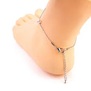Women Girls Ladies Fashionable Adjustable Chain Silver Tone Anklet Ankle Bracelet