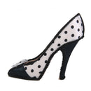 Women Girls Ladies Fashionable High Heel Display Ring Holder Black And White