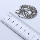 Silver Stainless Steel Ball Chain Necklace for Men Women Bead Chain 50cm