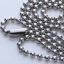 Silver Stainless Steel Ball Chain Necklace for Men Women Bead Chain 50cm