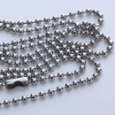 Silver Stainless Steel Ball Chain Necklace for Men Women Bead Chain 50cm