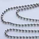 Silver Stainless Steel Ball Chain Necklace for Men Women Bead Chain 50cm