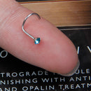 Women Girls Ladies Nose Ring Stud Aqua