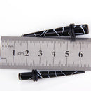 Men Women Double O Ring Ear Stretcher Taper Pack of 2PCS Black And White