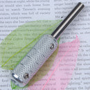 Professional Silver Iron Tattoo Grip With Back Stem Gun Grip Tube Supplies Tool