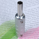 Professional Silver Iron Tattoo Grip With Back Stem Gun Grip Tube Supplies Tool